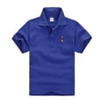 thumbnail image 1 of Polos pour Garçons Chemises Unies Chemises d'Uniforme pour Garçons Chemises de Rugby Hauts à Manches Courtes 2-3 Ans Mode Garçons, 1 of 2
