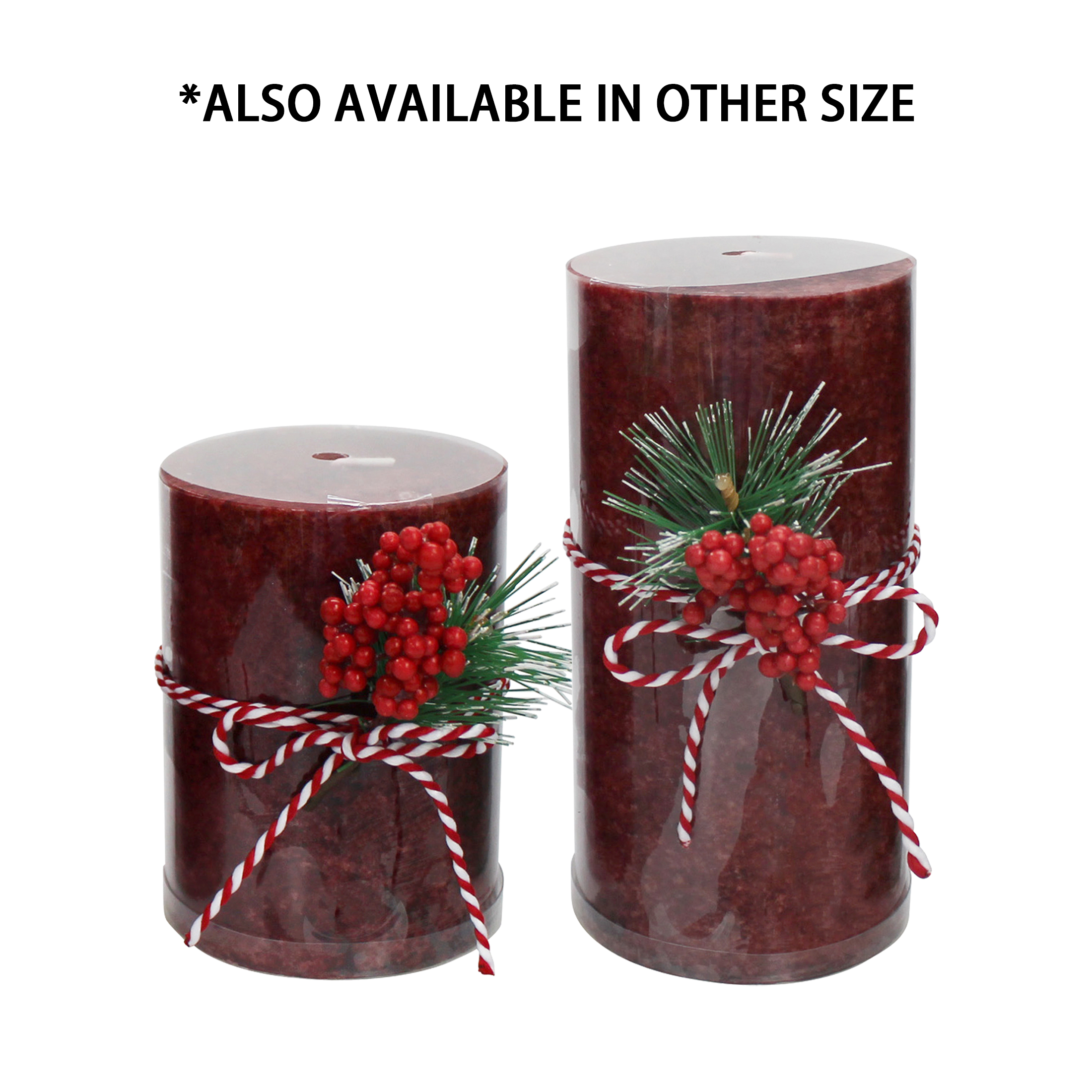 6" Bougie pilier - CASSIS SUCRÉ