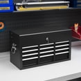 thumbnail image 2 of HOMCOM 6 Drawer 24" Metal Tool Box with Top Case, Ball Bearing Slides, 2 of 9