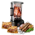 thumbnail image 1 of NutriChef Countertop Vertical Rotating Oven - Rotisserie Shawarma Machine, Kebob Machine, Stain Resistant & Energy Efficient W/Heat Resistant Door, Includes Kebob Rack with 7 Skewers, 1 of 5