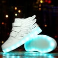 thumbnail image 2 of REDARER Boys' LED Light Up Sneakers – 7-Color USB Rechargeable High Top Luminous Shoes,for Size 9-9.5 Years, 2 of 9