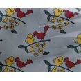 thumbnail image 4 of oneOone Georgette Viscose Fabric Leaves|Bird & Floral Block Printed Fabric 1 Yard 42 Inch Wide, 4 of 4