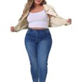 thumbnail image 1 of GRACE & GRANDEUR Juniors Grande Taille Vestes en Jean à Boutons Mode, 1 of 6