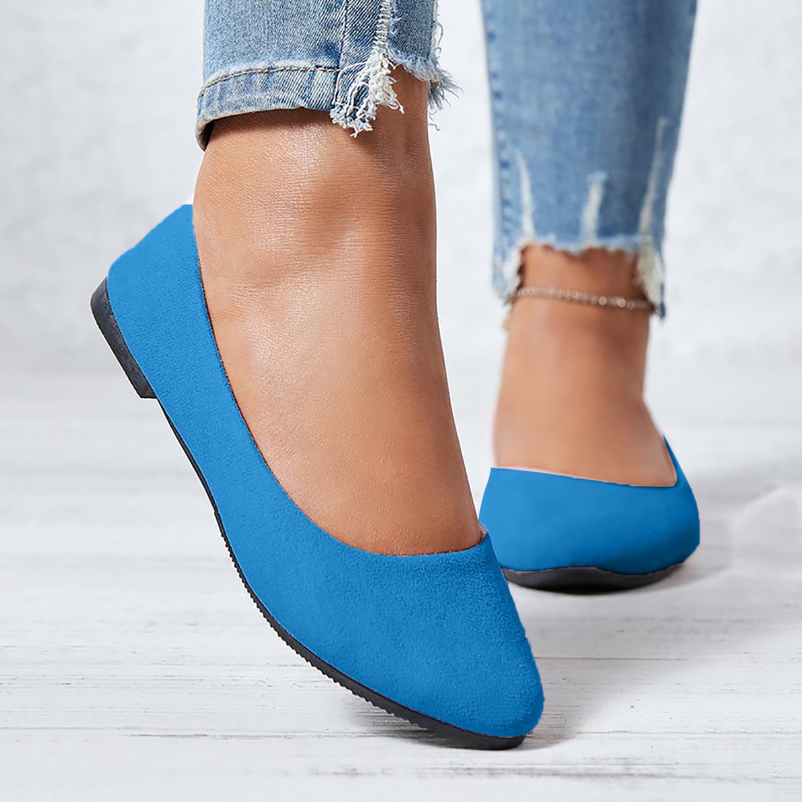 Dvkptbk Pantoufles pour Femmes Mode Femmes Décontractées Bout en Pointe Confortables Chaussures Décontractées Chaussures pour Femmes