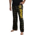 thumbnail image 1 of Harry Potter Adult Mens' Hufflepuff House Crest Plaid Pajama Pants (Medium), 1 of 3