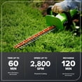 thumbnail image 3 of Greenworks 24V 22" Cordless Laser Cut Hedge Trimmer, Tool Only, 3 of 7