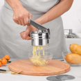 thumbnail image 3 of Presse-purée Manuel en Acier Inoxydable 3 en 1 Presse-Aliments Robuste, 3 of 8
