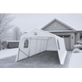 thumbnail image 3 of Gazebo Penguin Car Shelter 11 ft x 16 ft - White, 3 of 18