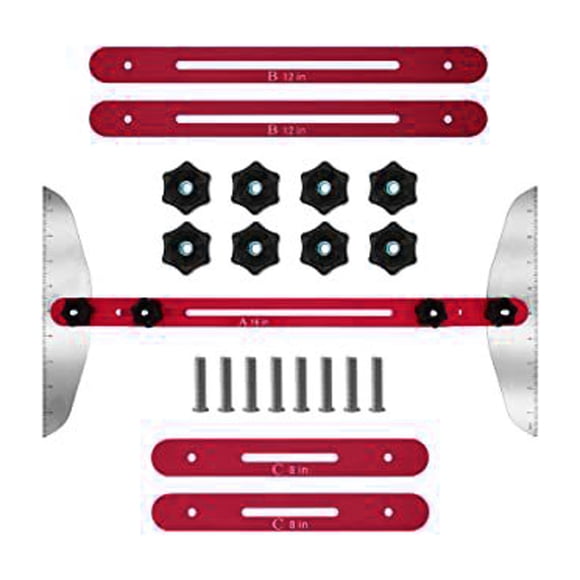 Stair Tread Template Tool Stair Gauge Set Shelf Layout Measuring Tool for Stairs Partitions Self and Cutting Drywall