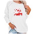 thumbnail image 1 of CEHVOM Imprimé de la Saint-Valentin pour Femmes, Col Rond Décontracté, Manches Longues, Chandail Molletonné à Enfiler, Hauts, Chemise, Blouse, 1 of 5