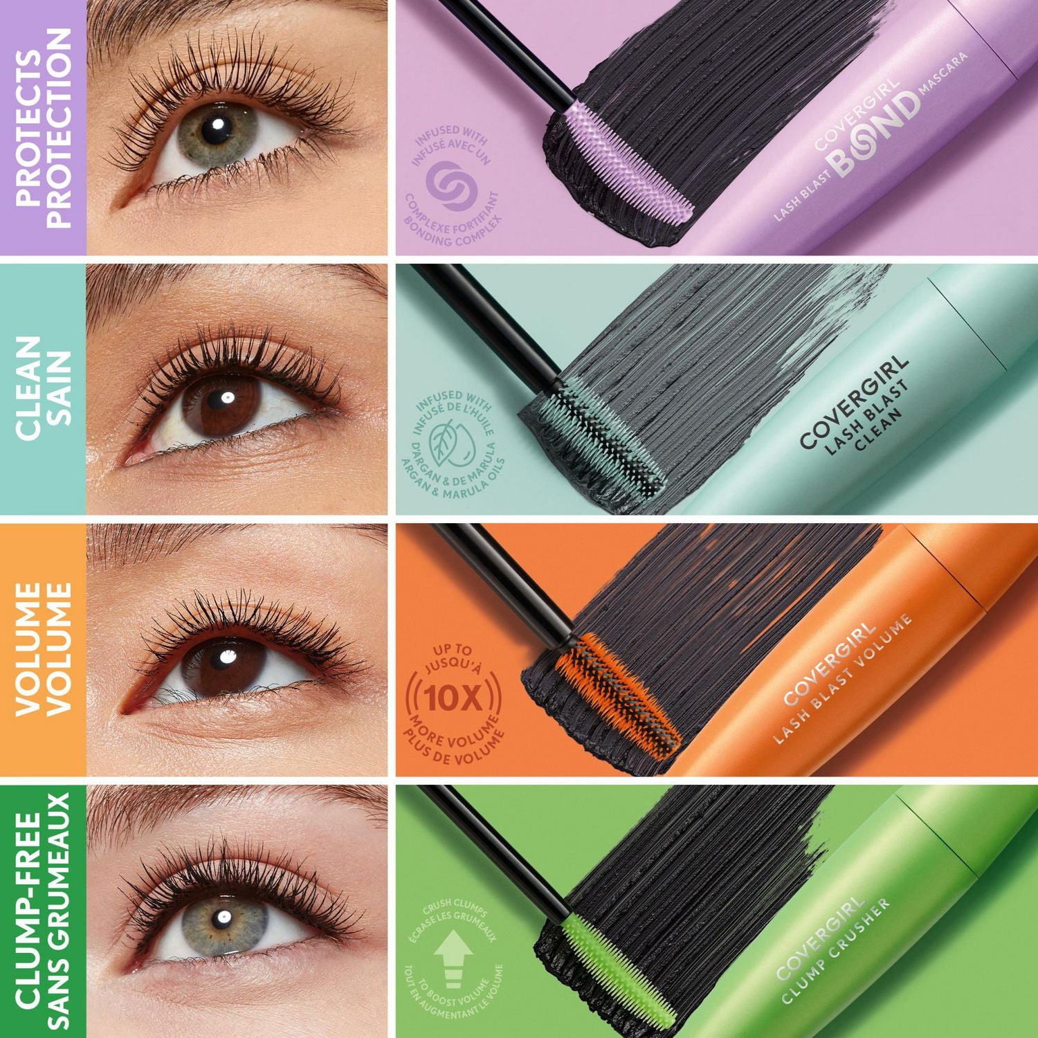 COVERGIRL Lash Blast Bond, Waterproof, Volume Mascara, Smudge-Proof, Flake-Proof, Clump-Free, Vegan Formula
