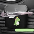 thumbnail image 3 of Creative Car Trash Can Bin with Lid Trash Bags Small Car Leakproof Garbage Can Dinosaur Pattern Dust Bin Organizer Container Dinosaur One Size, 3 of 11