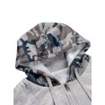 thumbnail image 4 of MAWCLOS Sweat à Capuche Zippé pour Hommes, Couleur Unie, Épais, Manches Longues, Gris Foncé L, 4 of 6