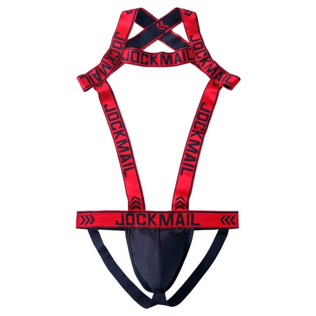 Jockmail One-Shoulder Straps 2-In-1 Jockstrap Underwear For Men, Thongs & Shorts Combined, Suitable For Sport & Temptation Occasions