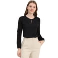 thumbnail image 1 of INSPIRE CHIC Blouse Élégante pour Femme de Bureau à Manches Longues à Encolure Goutte d'Eau, 1 of 6