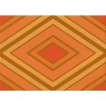 thumbnail image 1 of Ahgly Company Machine Washable Indoor Rectangle Transitional Orange Red Orange Area Rugs, 3' x 5', 1 of 7