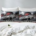 thumbnail image 4 of Erosebridal Geometric Buffalo Sheet Set Twin,Fast Car Bedding Sets Twin Size,Racing Car Decoration,Breathable,3pcs, 4 of 7