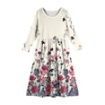 thumbnail image 4 of Teen Girls Tiered Maxi Dress, Solid Color Layered Ruffle Dress with Pockets, Bohemian Style for Party, Photo Shoot, and Holiday. 110Beige, 4 of 4
