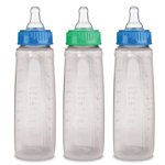 First Essentials by NUK Clear View Bottle, 3x9oz Bottles, Medium Flow