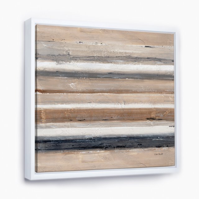 Cercle Géométrique Équilibre Naturel III - Toile Encadrée Transitionnelle Mi-Siècle Moderne