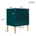 thumbnail image 2 of Boyel Living 2 Drawer Nightstand Free standing Storage Cabinet Sofa Side Storage Table Bedroom Accent Side Table, Green, 2 of 10