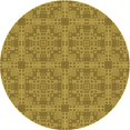 thumbnail image 1 of Ahgly Company Tapis d'Intérieur Ronds Transitionnels Jaunes Lavables à la Machine, 3 Pieds Rond, 1 of 7