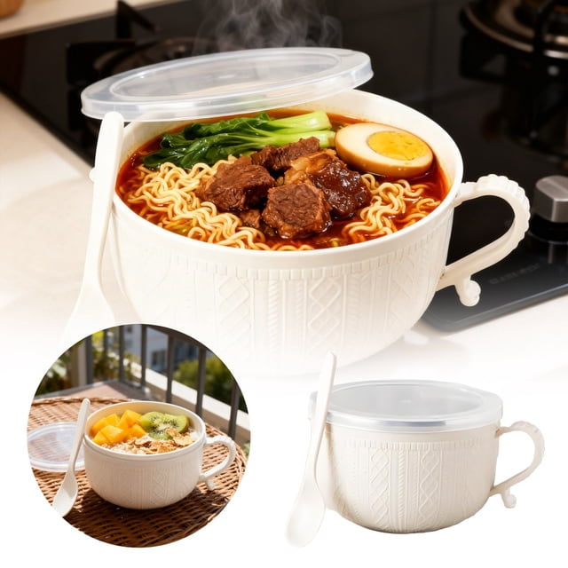 Insulated Stainless Steel Mug With Lid And Plate Large Capacity Soup Cup For Hot Beverages Stews Coffee Ideal Food Storage