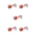 thumbnail image 3 of kurtrusly Vintage Frameless Glasses Fashion Statement Scratch Resistant pink 5Set, 3 of 6