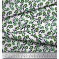 thumbnail image 2 of Soimoi Poly Georgette Fabric Leaves & Floral Block Print Fabric by Yard 52 Inch Wide, 2 of 3