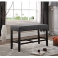 thumbnail image 1 of Roundhill Furniture Biony Fabric Counter Height Dining Bench With Nailhead Trim, Grey, 1 of 4