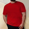 thumbnail image 4 of LUOGENLI T-shirts pour Homme pour Hommes T-Shirt pour Hommes Grande Taille Confortable Doux T-Shirt pour Hommes Grande Taille Haut à Manches Courtes T-shirts pour Hommes T-shirts Graphiques la Saint-Patrick Rouge XXXXXXL, 4 of 5