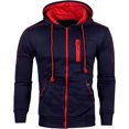 thumbnail image 1 of ORUYROP Sweat à Capuche Zippé pour Hommes, Mode Automne/hiver 2023, Veste Décontractée à Manches Longues, 1 of 4
