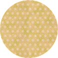 thumbnail image 1 of Ahgly Tapis Rond Lavable en Machine Intérieur Transitionnel Jaune, 3 Pieds Rond, 1 of 7