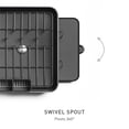 thumbnail image 3 of Simplehuman Compact Kitchen Dish Drying Rack, Fingerprint-Proof Stainless Steel Frame, Grey Plastic, 3 of 7