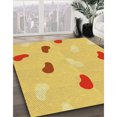 thumbnail image 3 of Ahgly Company Tapis d'Intérieur Lavable à la Machine, Carré, Transitionnel, Jaune Audacieux, Tapis de Zone, 7 Pieds Carré, 3 of 7