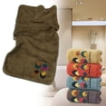 thumbnail image 2 of Serviette en Coton Fraise Coraux Polaire Absorbante Marron, 2 of 4