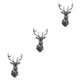 thumbnail image 4 of Wweixi Multifunctional 3D Mirror Deer Wall Sticker For Various Uses Personalized Home black XXL 3Set, 4 of 6