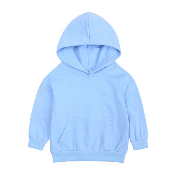 Ketyyh-chn99 Newborn Tops Baby Sweater Unisex Toddler Kids Baby Boy Girl Hoodies Basic Long Sleeve Hooded Sweatshirts Pullovers Top Fall Clothes for 4-5 Years,Light Blue