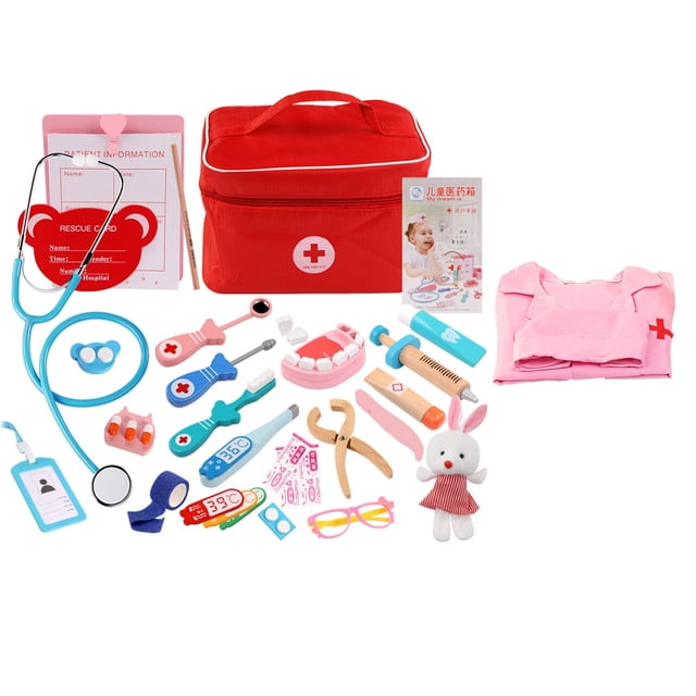 XZNGL Medicals Kit Doctors Nurse Dentist Pretend Roles Play Toy Set Kids Game Gift
