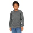 thumbnail image 2 of Bella Canvas Boys Sponge Fleece Raglan Sweatshirt, M, Deep Heather, 2 of 2
