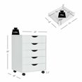 thumbnail image 2 of Gymax Classeur Latéral avec Roulettes Commode à 5 Tiroirs Commode Moderne, 2 of 10
