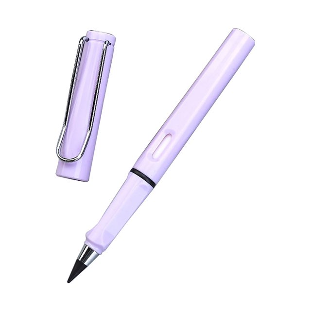 EGNMCR Pens Grip Posture Correction Design Pencil Without Ink, Old Undead Pen, Metal Pen a pencil