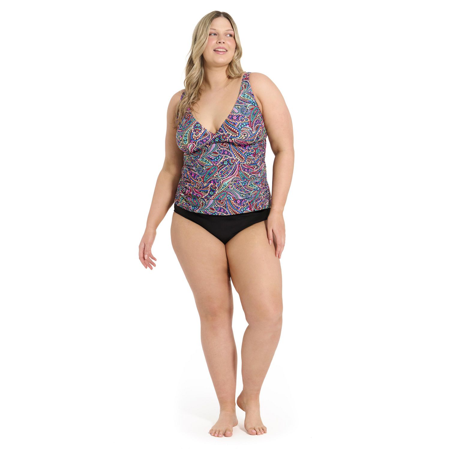 Krista Plus Tankini D-Cup Women's V-Neck Swim Top