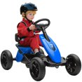thumbnail image 1 of Qaba Kart à Pédales pour Enfants de 2 à 5 Ans avec Roues EVA Silencieuses, Bleu, 1 of 10