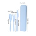 thumbnail image 3 of Reusable Utensil Set, Wheat Straw Cutlery, Portable Travel Case, Outdoor Dining Essentials, Camping Picnic Gear, Eco-Friendly Kitchenware, 3 of 6
