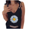 thumbnail image 1 of Pompotops Camisole Tendance Mode 2021 Col en V Imprimé Marguerite pour Femmes, 1 of 6