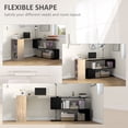 thumbnail image 4 of HOMCOM 55" L-Shaped Desk 360° Rotating Corner Computer Desk for Home Office, 4 of 10
