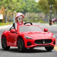 thumbnail image 3 of Gymax 12V Kids Ride On Car Licensed Maserati GranCabrio w/Remote Control & Music Red, 3 of 10