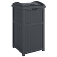 thumbnail image 2 of Suncast 30-Gallon Hideaway Outdoor Trash Waste Bin, Cyberspace (2 Pack), 2 of 12