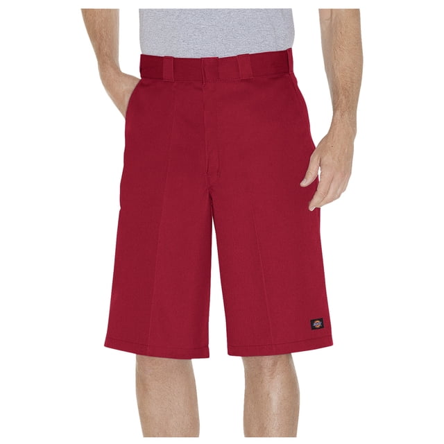 Dickies Mens 13 Loose Fit Multi-Use Pocket Work Shorts, 40, English Red